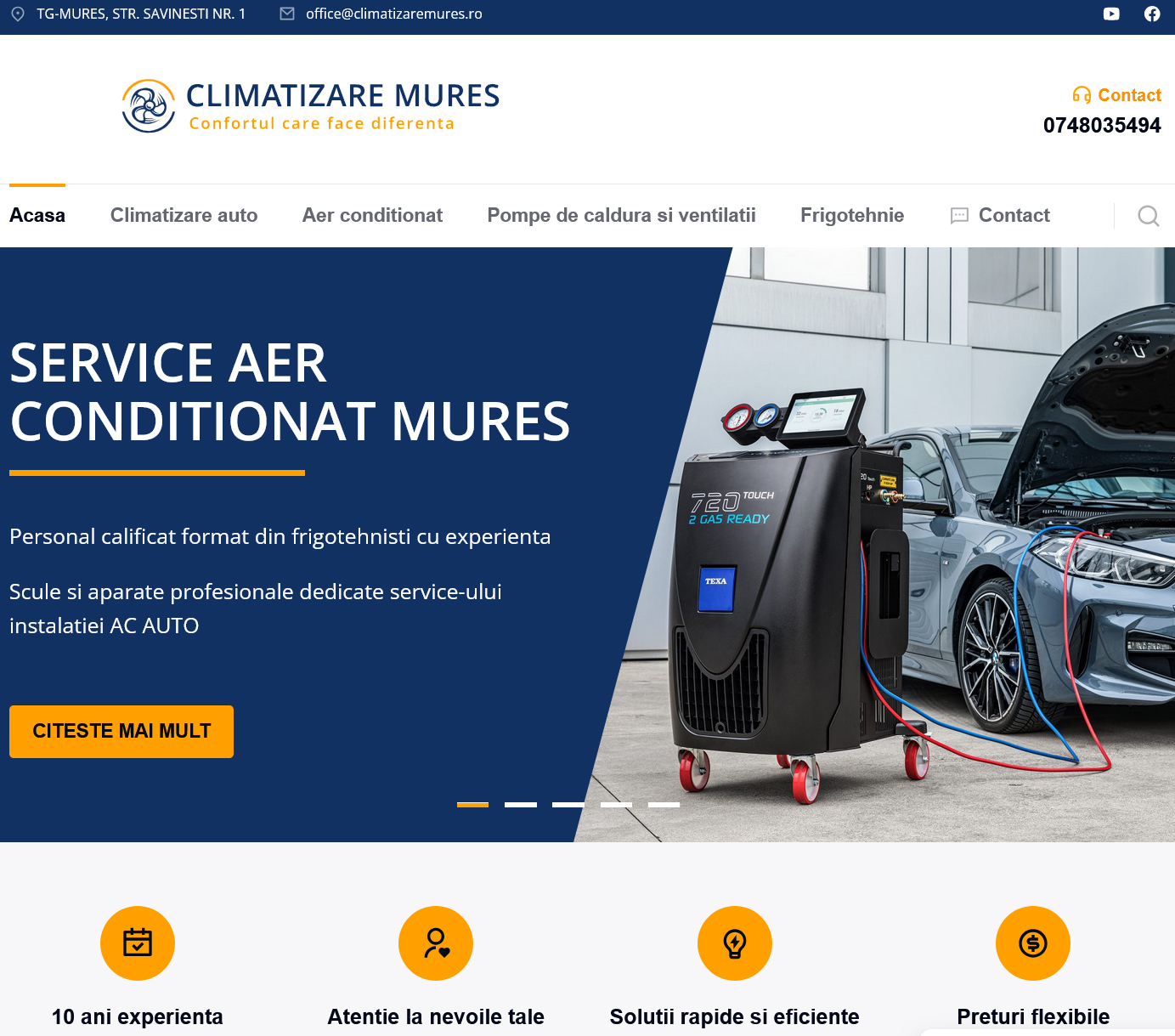 Climatizaremures.ro - portofoliu web design Weblamp - servicii creare site, web design, digital marketing si SEO