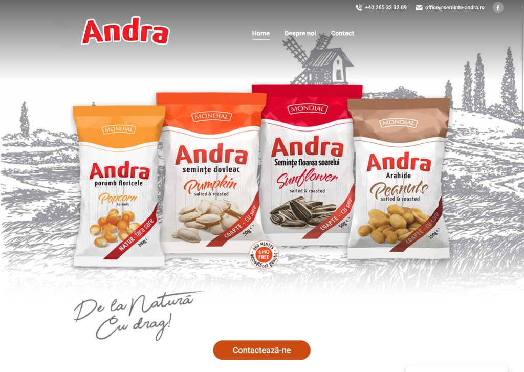 Andra - portofoliu web design Weblamp - servicii creare site, web design, digital marketing si SEO