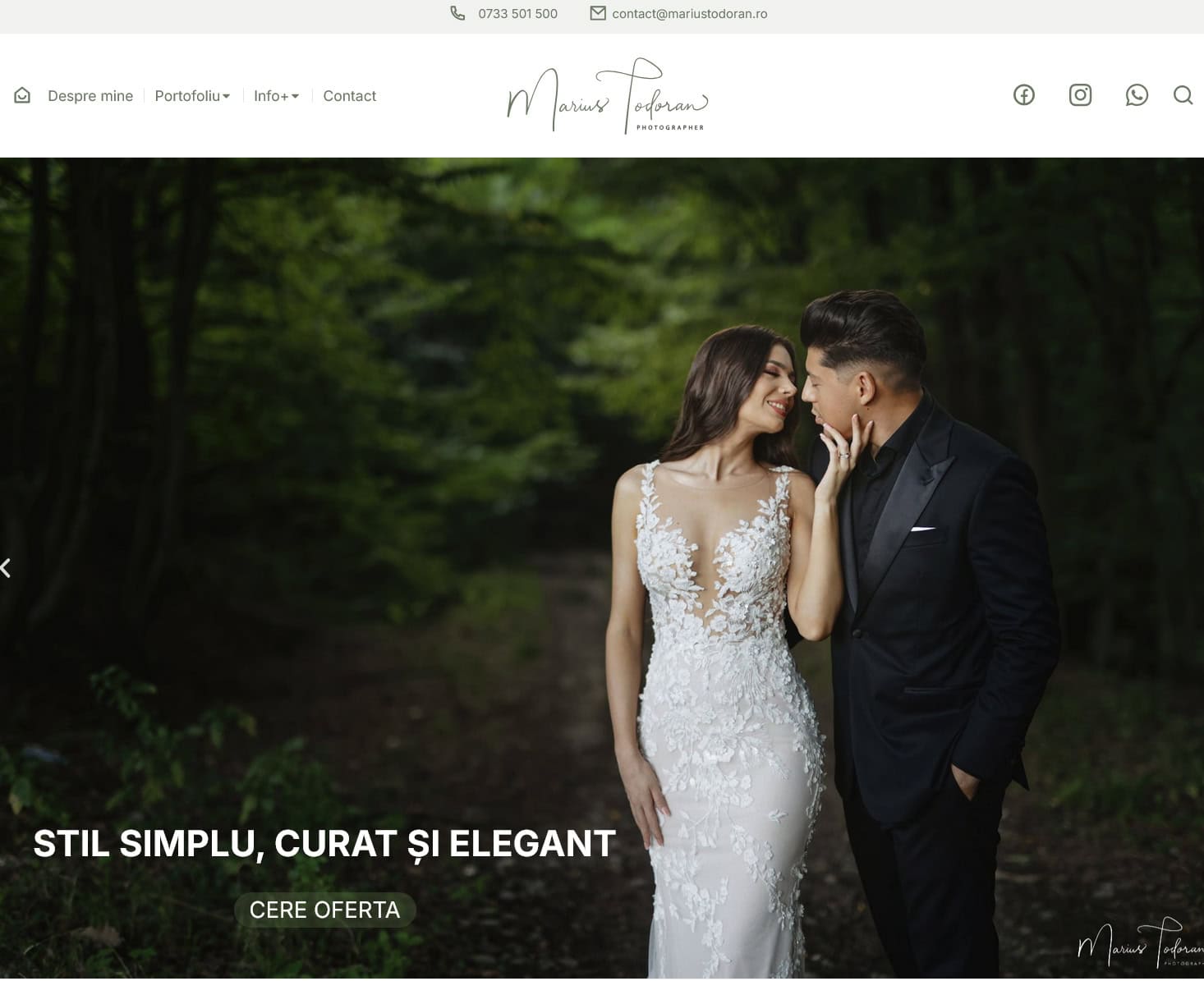 Mariustodoran.ro - portofoliu pentru Weblamp servicii creare pagina web, web design