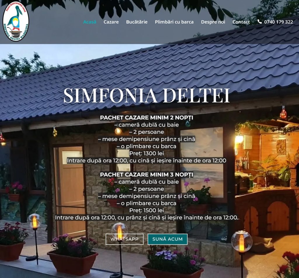 Simfonia Deltei - portofoliu web design Weblamp - servicii creare site, web design, digital marketing si SEO